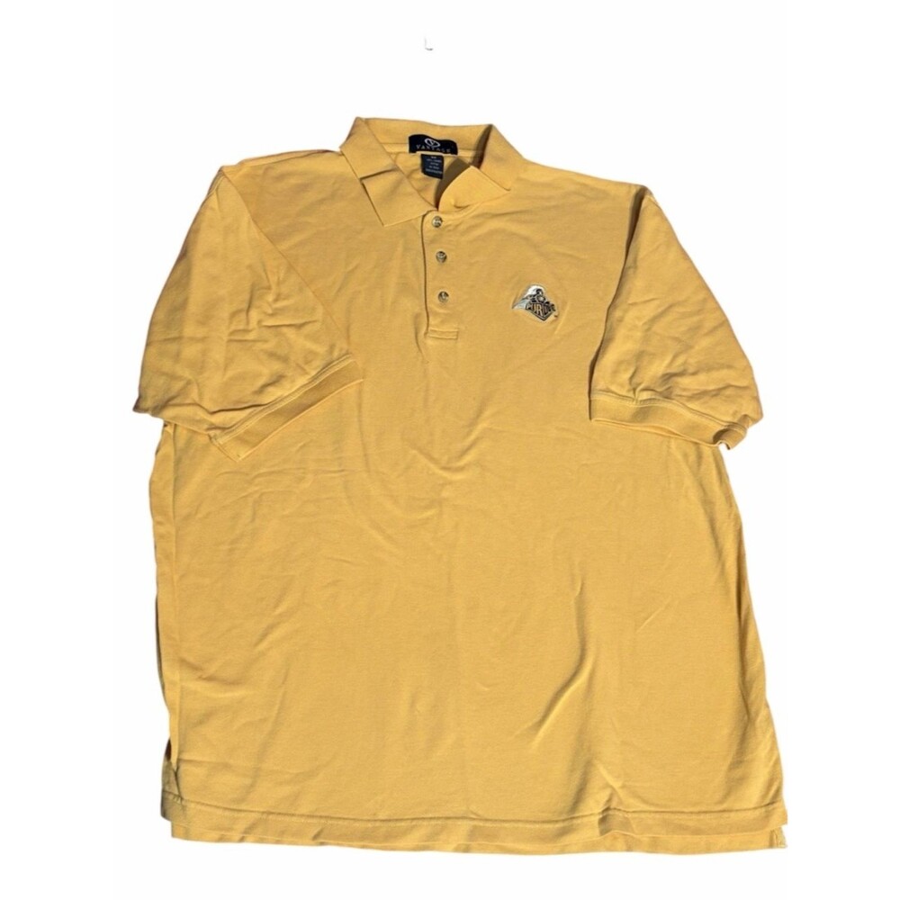 Purdue Boilermakers Polo Shirt XL Yellow Embroidered Train Logo NCAA